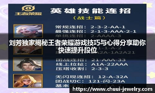 刘芳独家揭秘王者荣耀游戏技巧与心得分享助你快速提升段位
